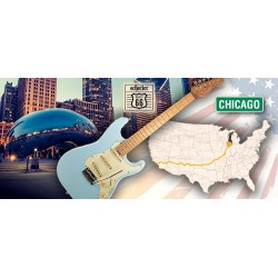 Schecter Traditional Route 66 Chicago S/S/S Sugar Paper Blue