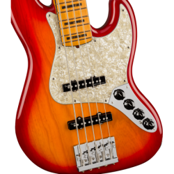 Fender American Ultra Jazz Bass V Maple Fingerboard Plasma Red Burst 