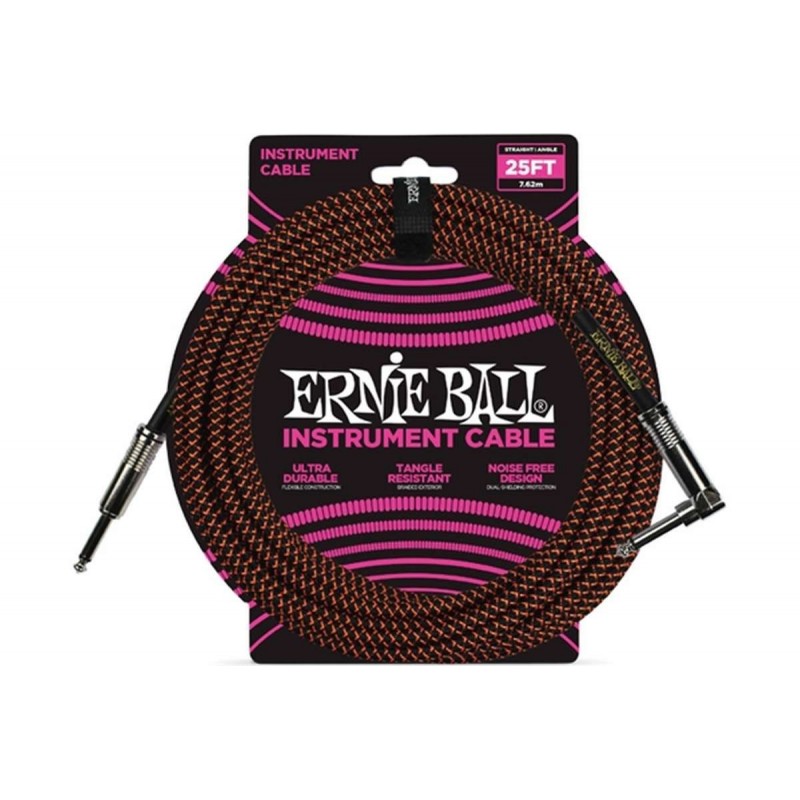 ERNIE BALL 6064 CAVO STRUMENTO NERO/ARANCIO