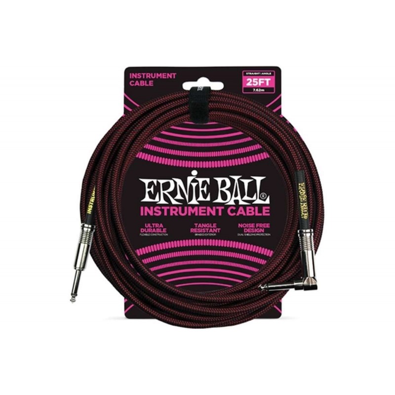 ERNIE BALL 6062 CAVO STRUMENTO NERO/ROSSO ERNIE BALL 6062 CAVO STRUMENTO NERO/ROSSO