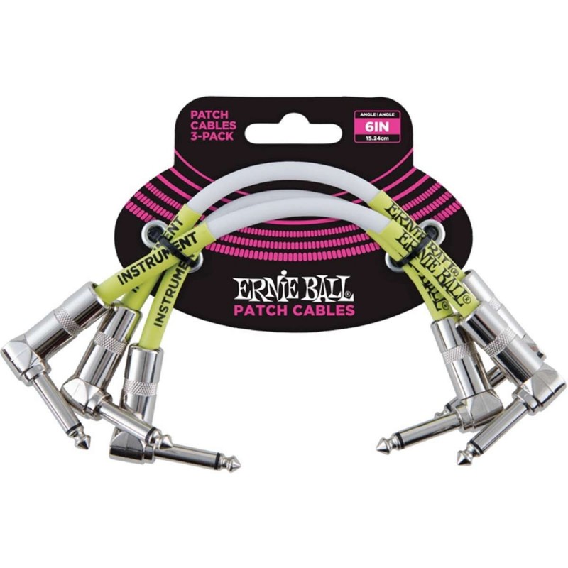 ERNIE BALL 6051 CAVO PATCH BIANCO 3PZ CAVO JACK ERNIE BALL 6051 CAVO PATCH BIANCO 3PZ CAVO JACK