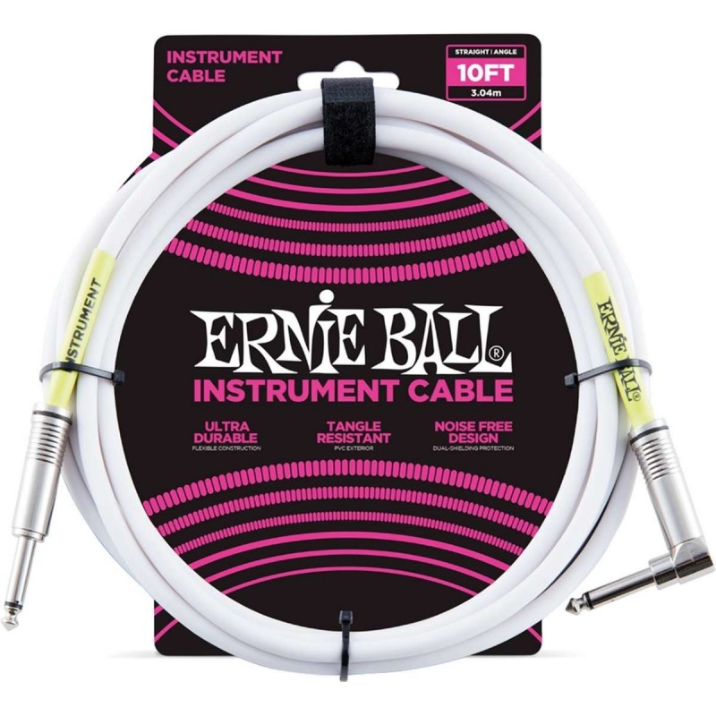 ERNIE BALL 6049 SPIRALE 3M BIANCO CAVO JACK ERNIE BALL 6049 SPIRALE 3M BIANCO CAVO JACK