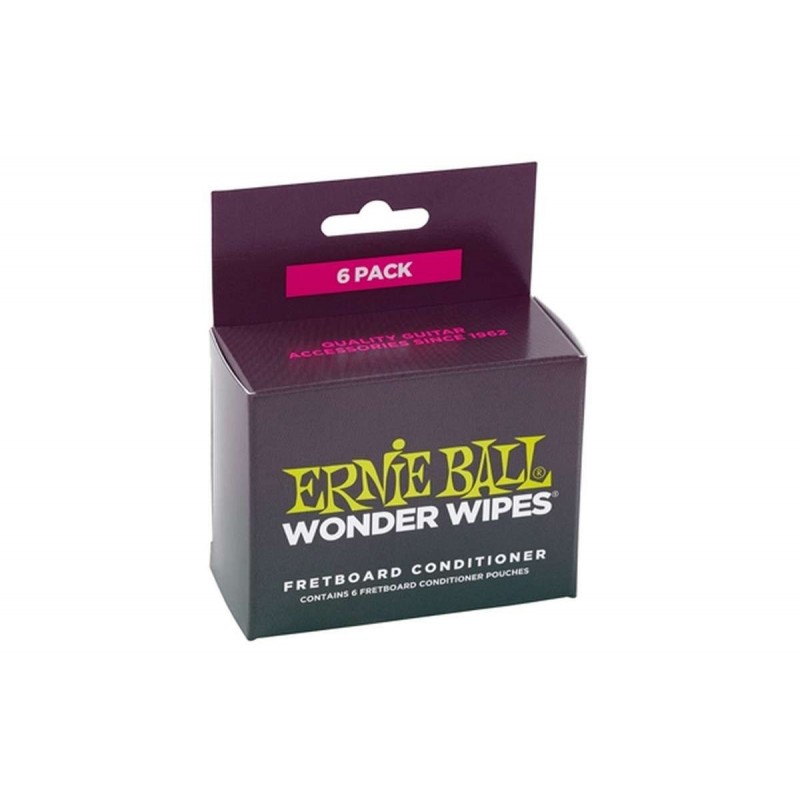 Ernie Ball 4276 Fretboard Conditioner Wonder Wipes Kit Pulizia