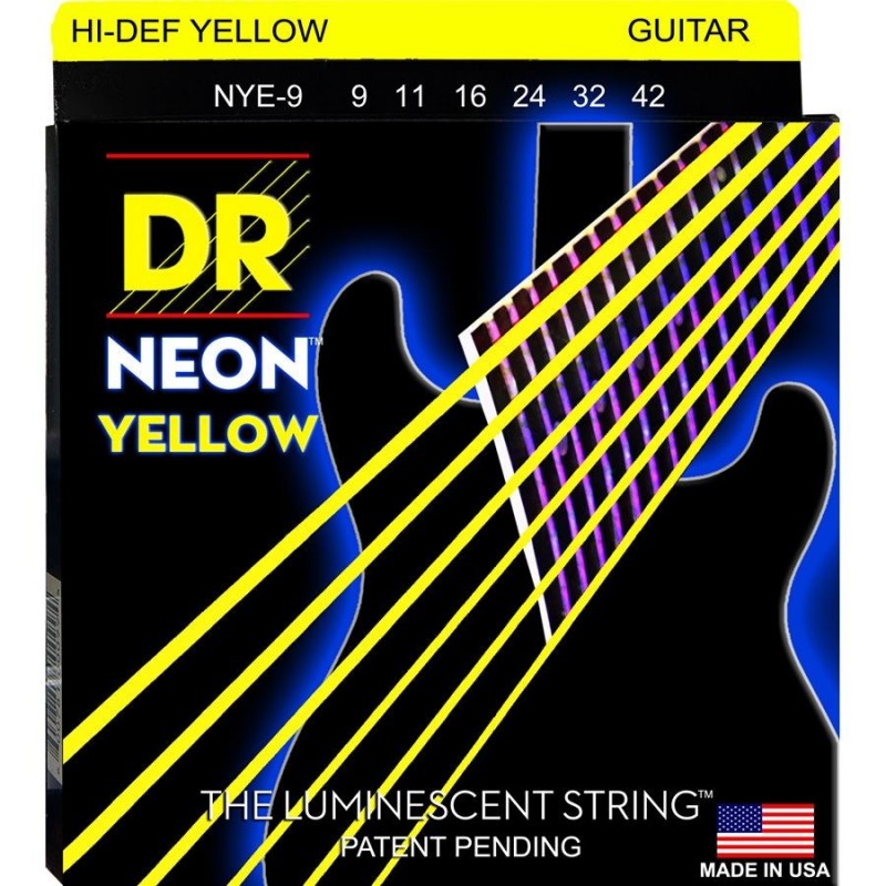 DR Strings K3 NEON HI-DEF YELLOW NYE9