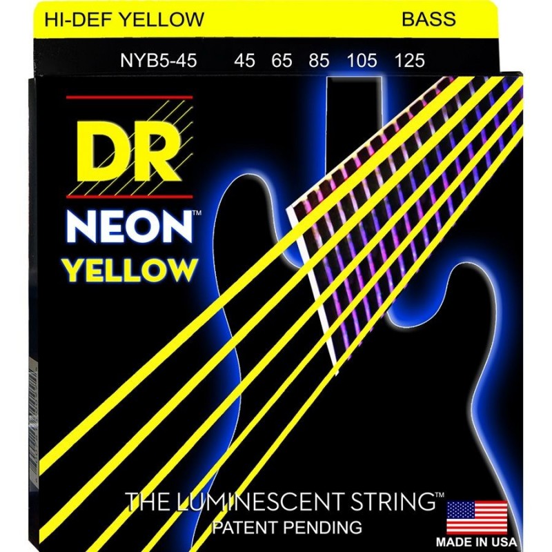 DR Strings K3 NEON HI DEF YELLOW NYB5 45