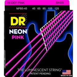 DR Strings K3 NEON HI DEF PINK NPB5 45