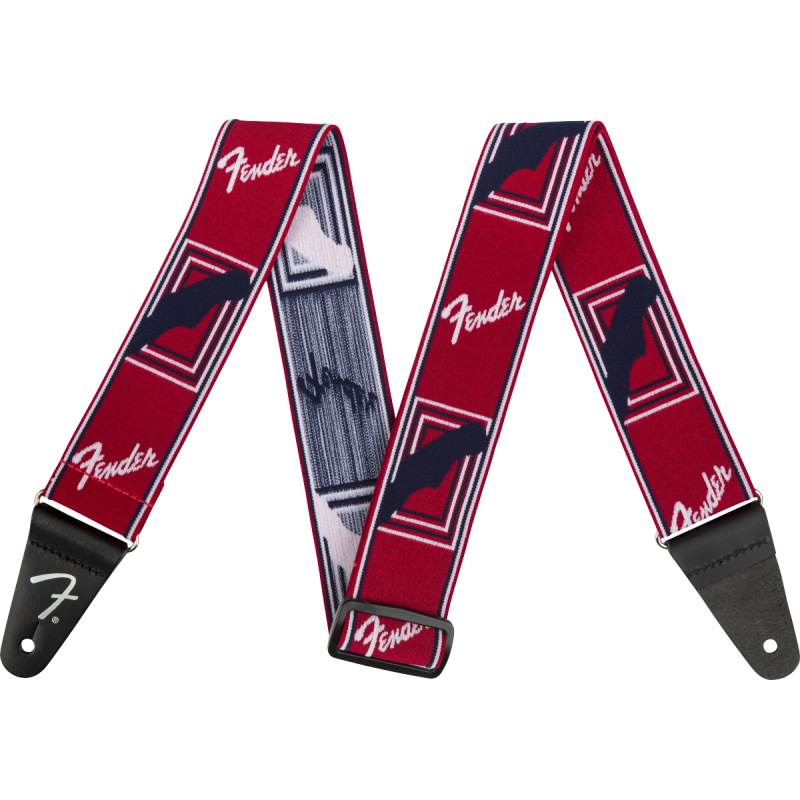 Fender Weighless Monogram Strap Red/White/Blue