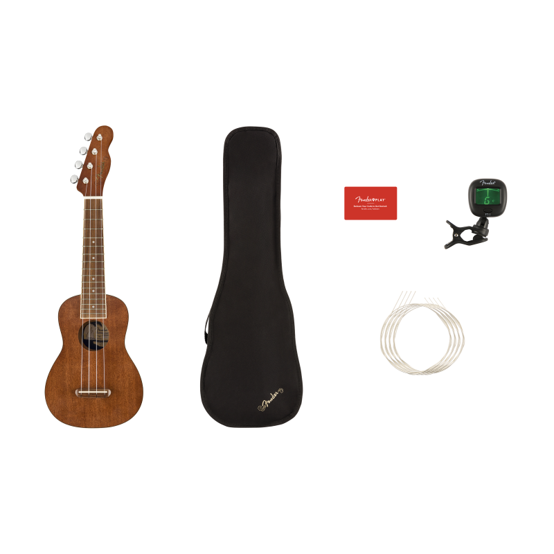 Fender Seaside Soprano Ukulele Natural Kit