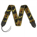 Fender 2 Monogrammed  Straps Black Yellow Brown