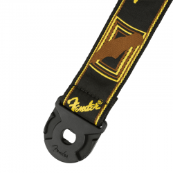 Fender Quick Grip Locking End Straps Black Yellow Brown