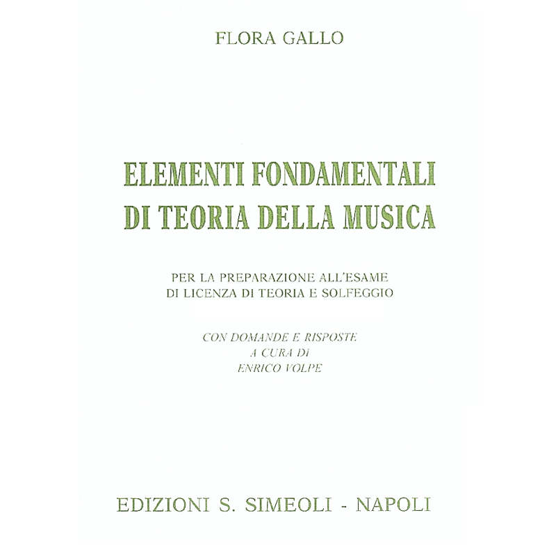 Elementi Fondamentali Di Teoria Della Musica Flora Gallo