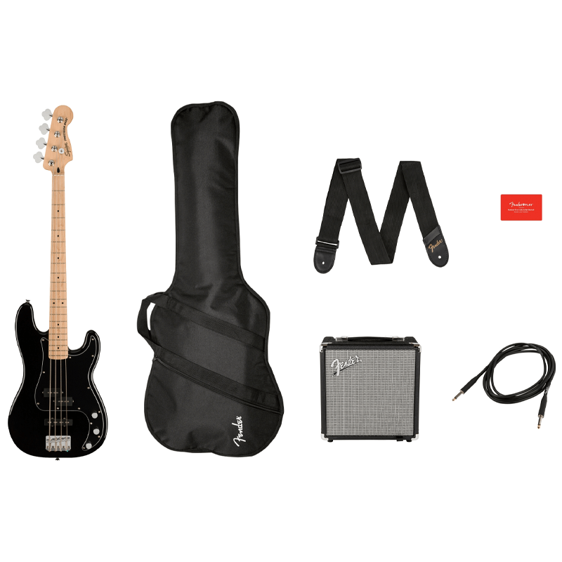 Fender Affinity Series Precision Bass Pj Pack Black Fender Affinity Series Precision Bass Pj Pack Black