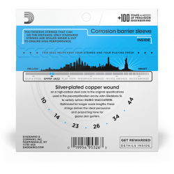 D'addario EJ83L Gipsy Jazz Regular Light 10-44