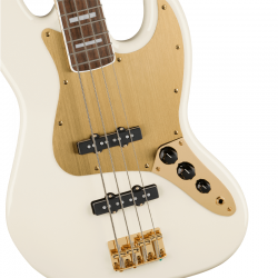Fender Squier 40TH Anniversary Jazz Bass Gold Edition Olympic White