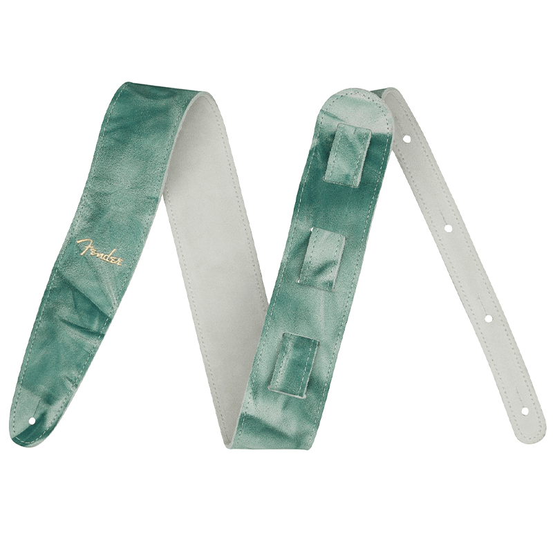 Fender Tie Dye Leather Strap Green