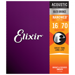 Elixir 11306 Nanoweb Acoustic 80/20 Bronze