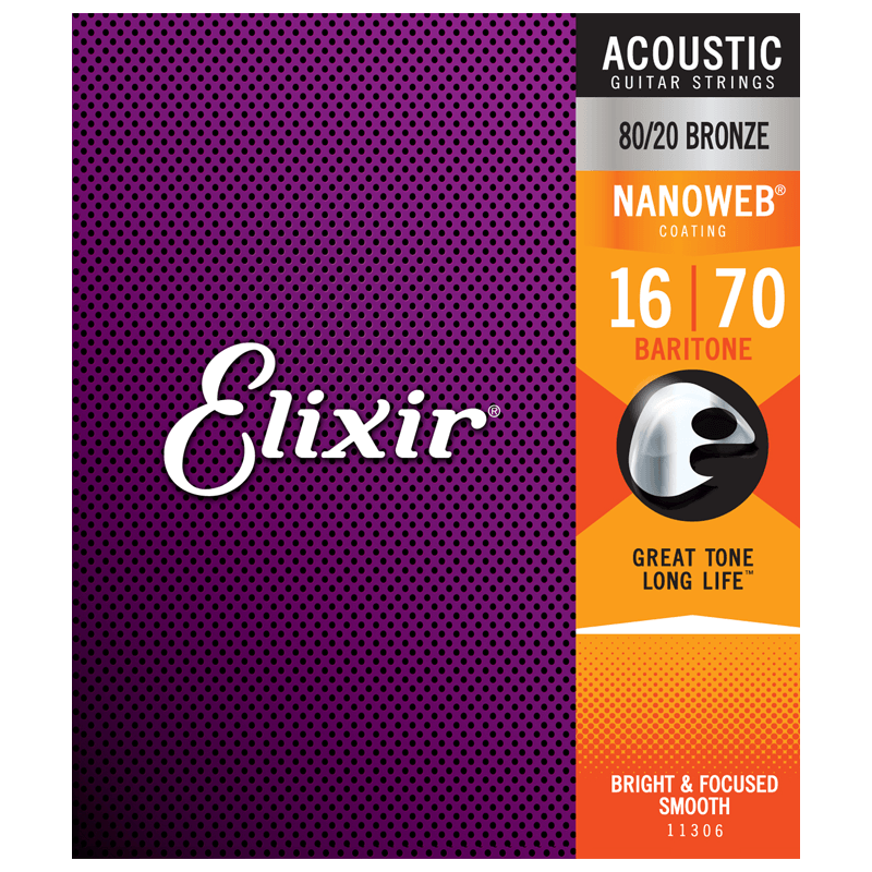 Elixir 11306 Nanoweb Acoustic 80/20 Bronze