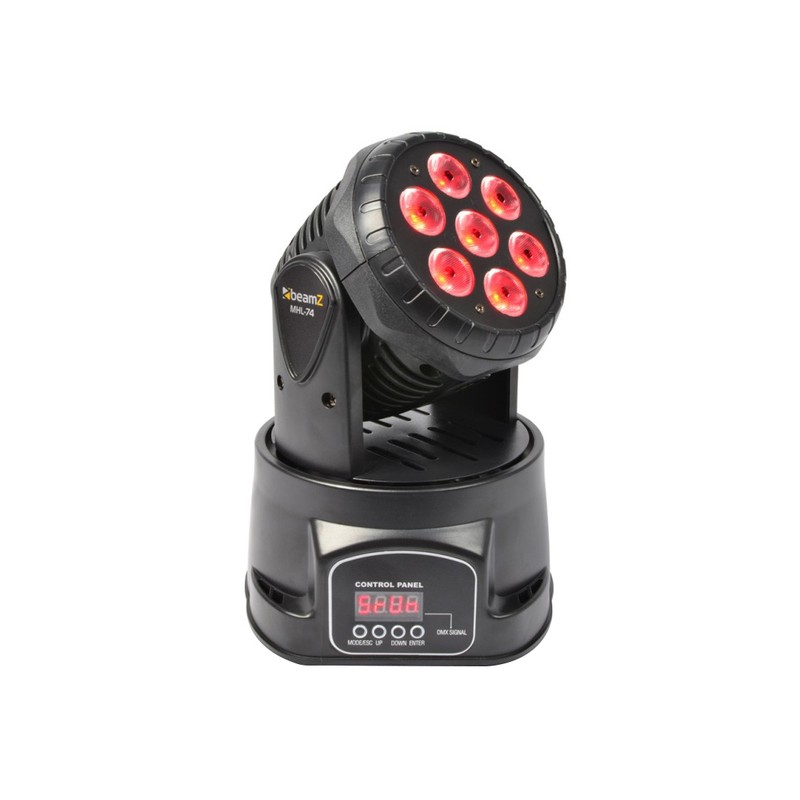 BEAMZ MHL74BK MINI MOVING HEAD WASH 7X10W LED