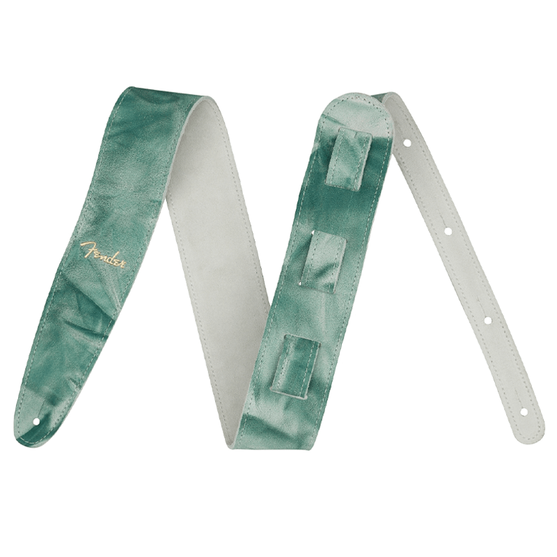 Fender Tye Dye Leather Straps Sage Green