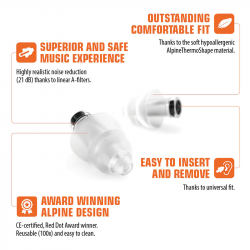 Alpine Set Earplugs Partyplug Pro Natural