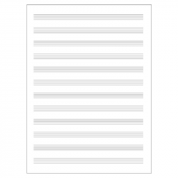 Quaderno Di Musica 12 Righi 32 Pagine Carta Bianca