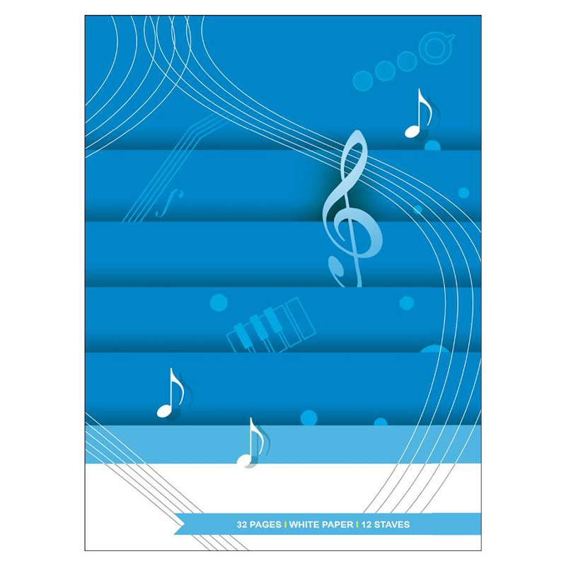 Quaderno Di Musica 12 Righi 32 Pagine Carta Bianca