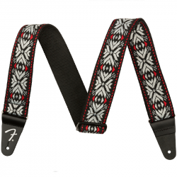 Fender Pasadena Woven Straps Red Snowflake