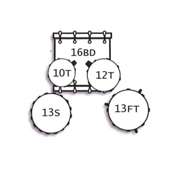 Tamburo T5S16 BSSK Black Sparkle