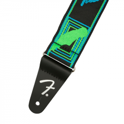 Fender Neon Monogrammed Straps Blue And Green