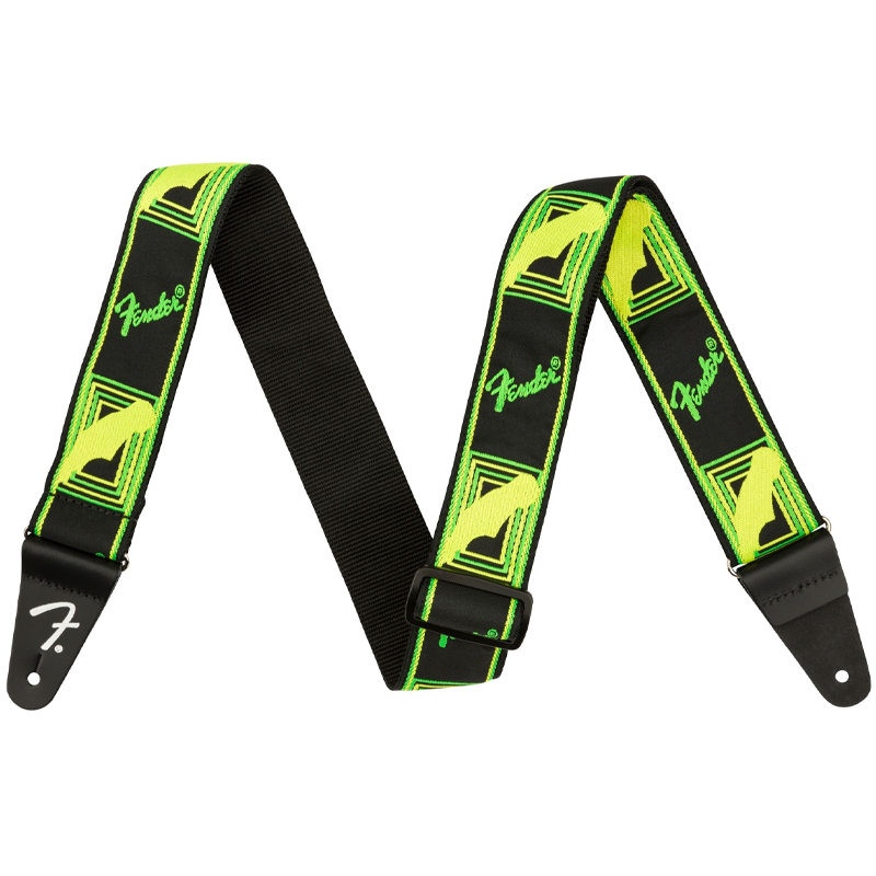 Fender Neon Monogrammed Straps Green And Yellow