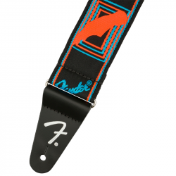 Fender Neon Monogrammed Straps Blue And Orange