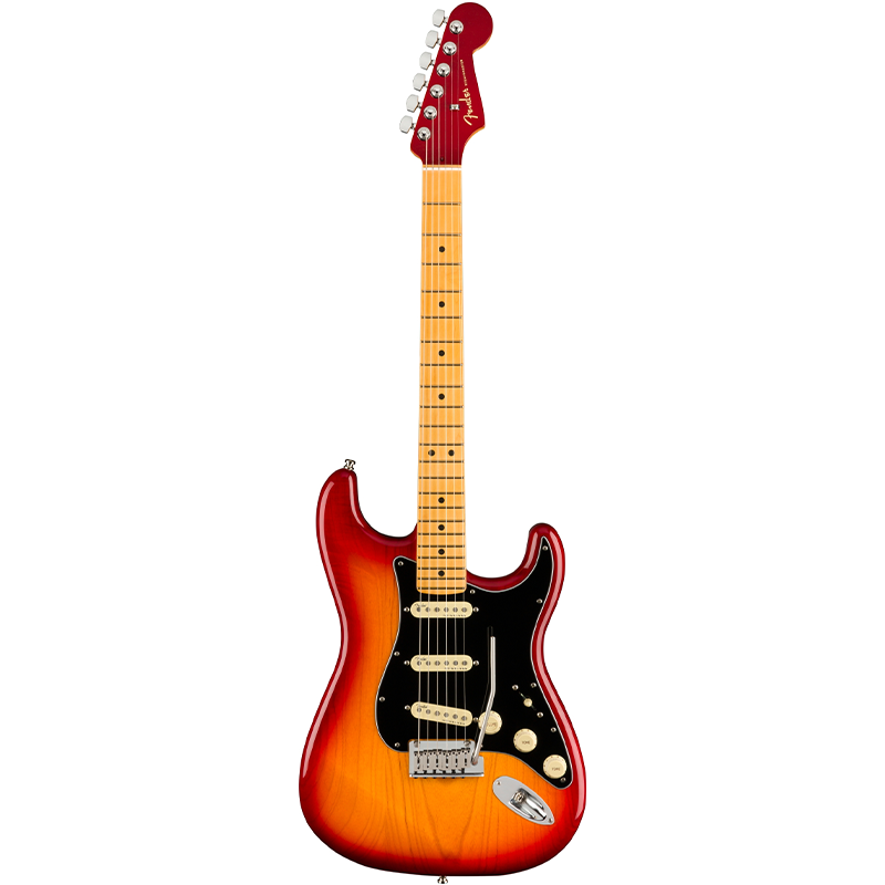 Fender American Ultra Luxe Stratocaster MN Plasma Red Burst