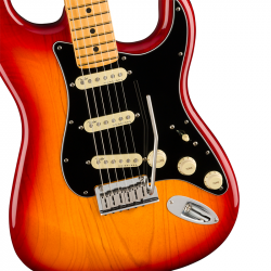 Fender American Ultra Luxe Stratocaster MN Plasma Red Burst