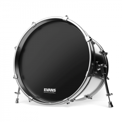 Evans 20" EQ3 Resonant Black Bass No Port BD20RB-NP