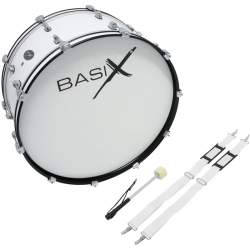 Gewa Basix Marching Bassdrum Bianco 24x10