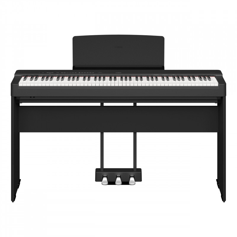 Yamaha P-225 Black con Supporto L200 + Pedaliera LP1 Bundle