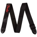 Fender Logo Straps Black With Red Logo