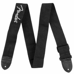 Fender Logo Straps Black With Grey Logo