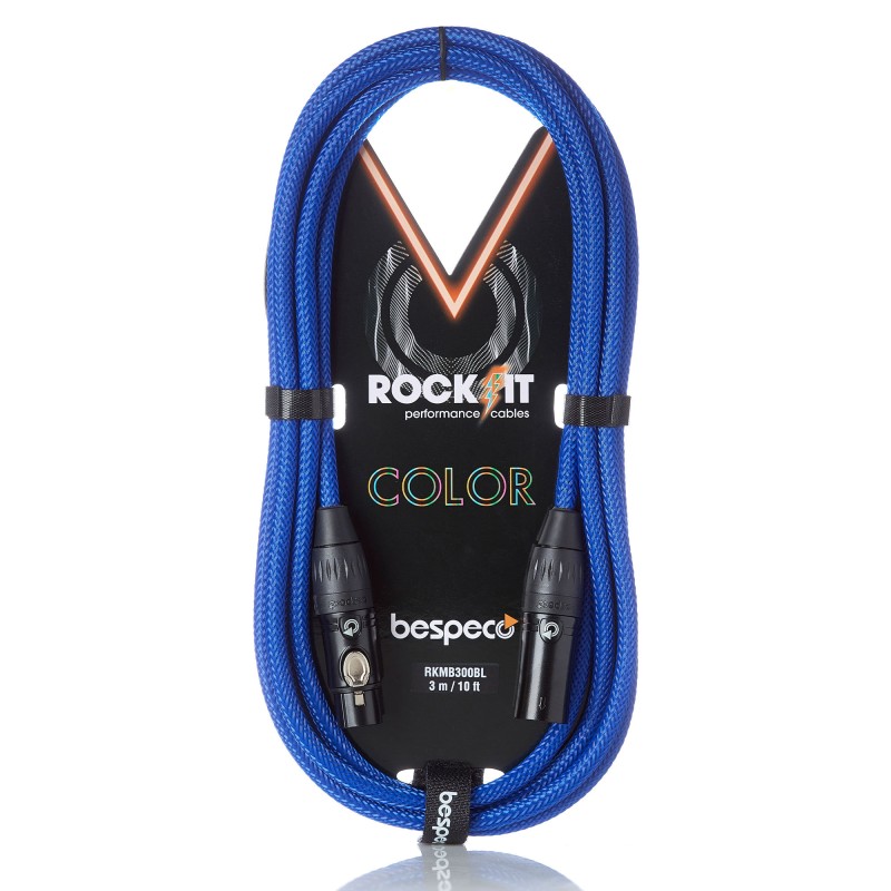 Bespeco RKMB1000BL Cavo Microfonico 10m Blu Elettrico
