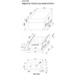 PD F4U10 19 MIXER CASE Unità Rack