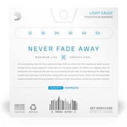 D'addario XSAPB1253 Light Coated Acoustic Guitar Strings 12-53