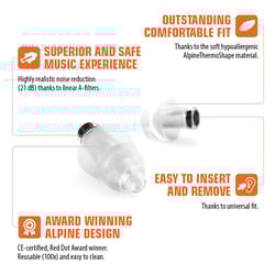 Alpine Set Earplugs Partyplug Pro Natural