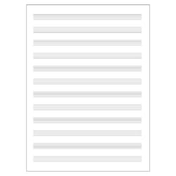 Quaderno Di Musica 12 Righi 32 Pagine Carta Bianca