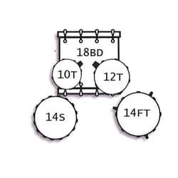 Tamburo T5S18 SLSK Silver Sparkle