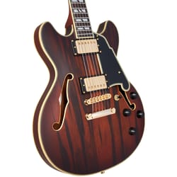 D'angelico Deluxe Mini DC Satin Brown Burst