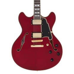D'angelico Excel DC Trans Cherry Con Stop-Bar Tailpiece