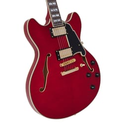 D'angelico Excel DC Trans Cherry Con Stop-Bar Tailpiece