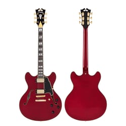 D'angelico Excel DC Trans Cherry Con Stop-Bar Tailpiece