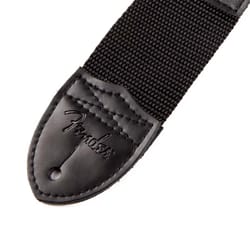 Fender Logo Straps Black With Red Logo