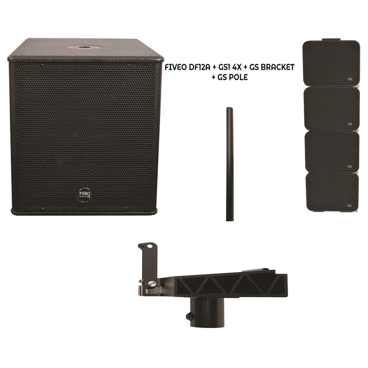 MONTARBO FIVEO DF12A + GS1 4X + GS BRACKET + GS POLE IMPIANTO AUDIO
